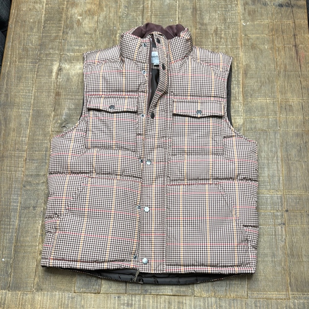 Men's Checkered Puffer Vest